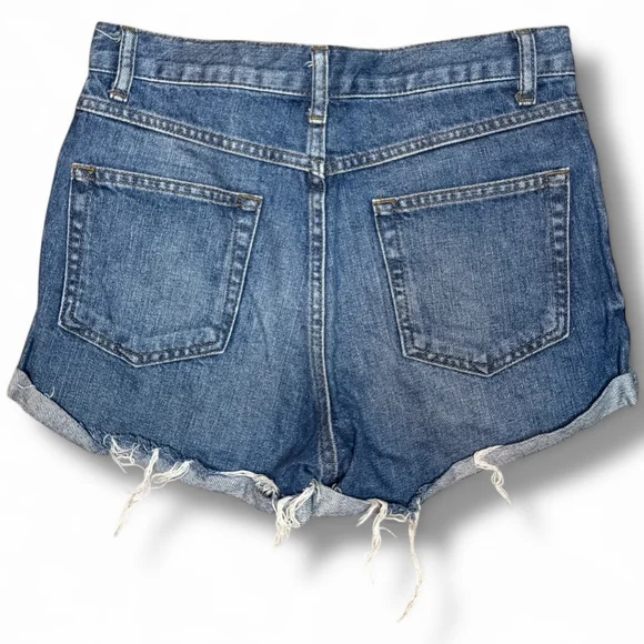 Topshop Rosa Blue Jean Shorts Size 6 - Picture 3 of 3